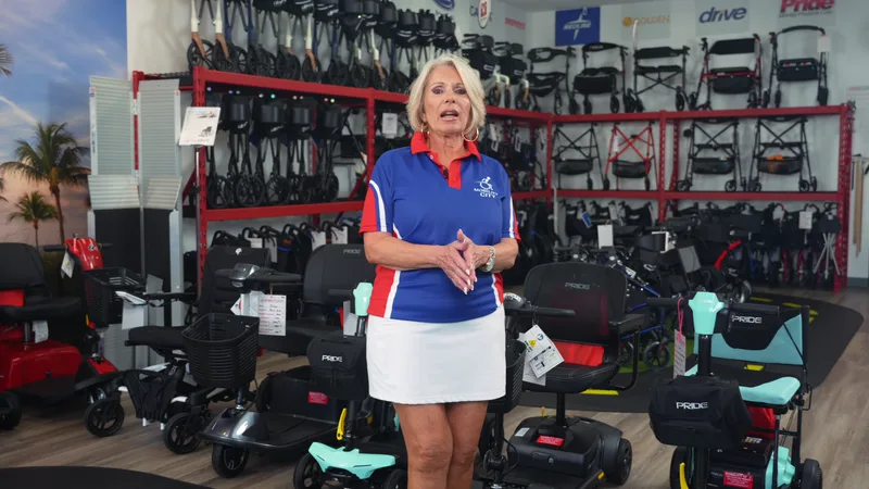 Mobility City founder Diane Baratta in the company's Boca Raton showroom